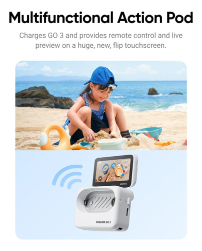 Cámara D Accion Miniatura Insta360 Go 3 128gb + Selfie Stick