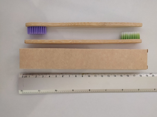 50 Cepillos De Dientes, Bambú, Biodegrable, Ecologico, Adult