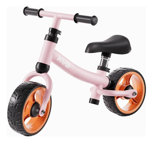 Bicicleta De Balance Y Equilibrio Marca Kub Aro 8 Pulgadas Color Rosado-negro