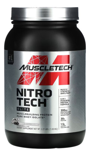 Proteina Muscletech Nitrotech Elite Pure Wey 2.21 Libras L Sabor Cookies & Cream