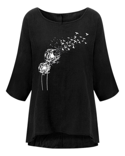 Blusa De Playa Holgada De Algodón De Talla Grande Para Mujer