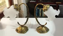 Comprar Veladores De Bronce Antiguos Funcionando Con Tulipas Vidrio