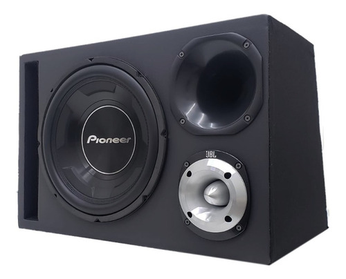 Caixa Trio Completa Pioneer 12 Pol Mod 1200x5 St400 D200 Jbl