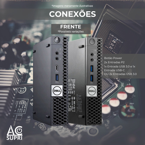 Mini Pc Dell Core I5 6°gen 8gb 120gb W10 Kit Teclado E Mouse