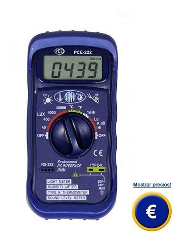 Medidor 5 En 1 , Sonido, Luz, Temp, Hr, Termo K, Facturable