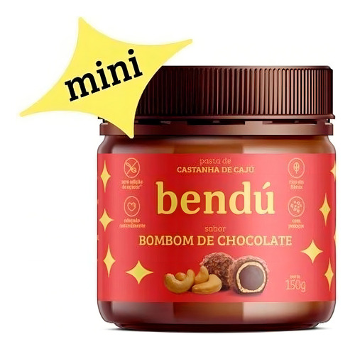 Pasta Castanha De Caju Bombom De Chocolate 150g