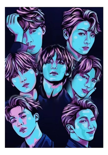 A Pintura De Diamantes 5d Diy Bts Integrantes Coreano