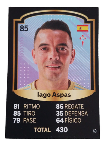 Cartas Estrellas Del Futbol N.69 Aspas España