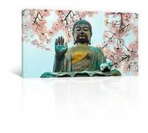 Comprar Cuadro Decorativo Canvas Zen Y Buda Estatua De Buda Flores
