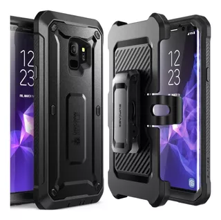 Case Galaxy S9 Supcase Ub Antishock C/ Clip Gancho Con Mica