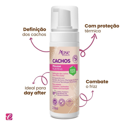 Kit Cachos Tratamento Shampoo Condicionador E Mousse Apice