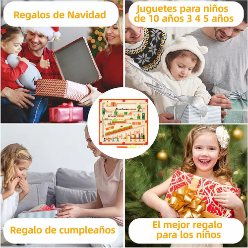 Laberinto En Números De Madera Juguetes Magnéticos Colores