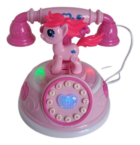 Telefone Brinquedo Musical A Pilha Unicornio Mágico Com Luz