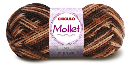 Lã Tricô Circulo Mollet 100gr 200m (500 Tex) 100% Acrílico Cor 9601 - Capuccino