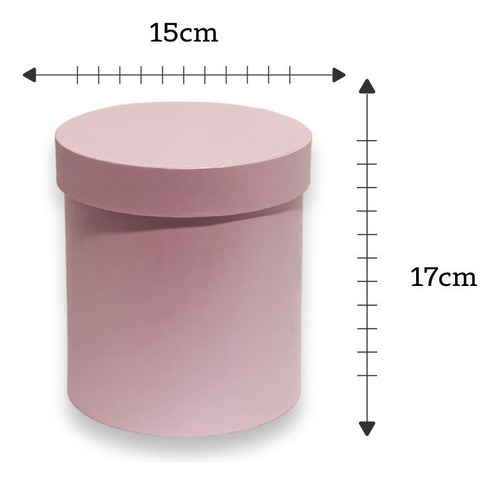 4 Caja Para Flores Y Regalos Carton Rígido Cilindro 15 Cm