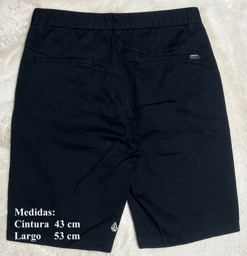 Short Bermuda Para Hombre Talla 31 Volcom Negro (Usado)