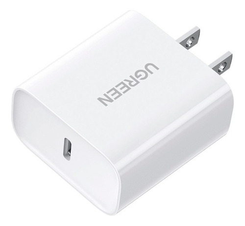 Cargador Carga Rapida Ugreen 20 W Para iPhone Color Blanco