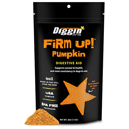 Diggin Your Dog Firm Up Pumpkin For Dogs & Cats, 100...