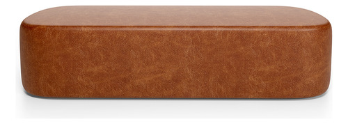 Cabeceira Cama Box 140 Lanna Puff Recamier Doha Couro Camel