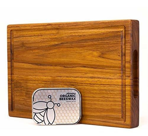 Tabla De Cortar De Madera De Teca Ziruma Prime Curada Con Ce