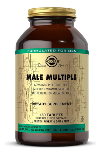 Multivitamínico Para Hombre Solgar 180 Tabletas