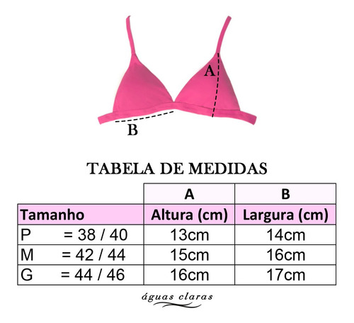 Imagem 5 de 5 de Biquini Top Triangulo Avulso Com Bojo Removível E Regulagem