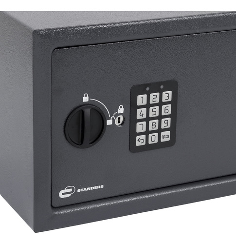 Cofre Digital Com Senha 22,8x35x25 Cm 16l Cinza - Standers