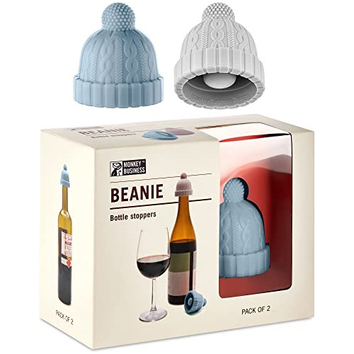 Tapón De Botella De Vino Forma De Gorro De Lana, Rojo,...