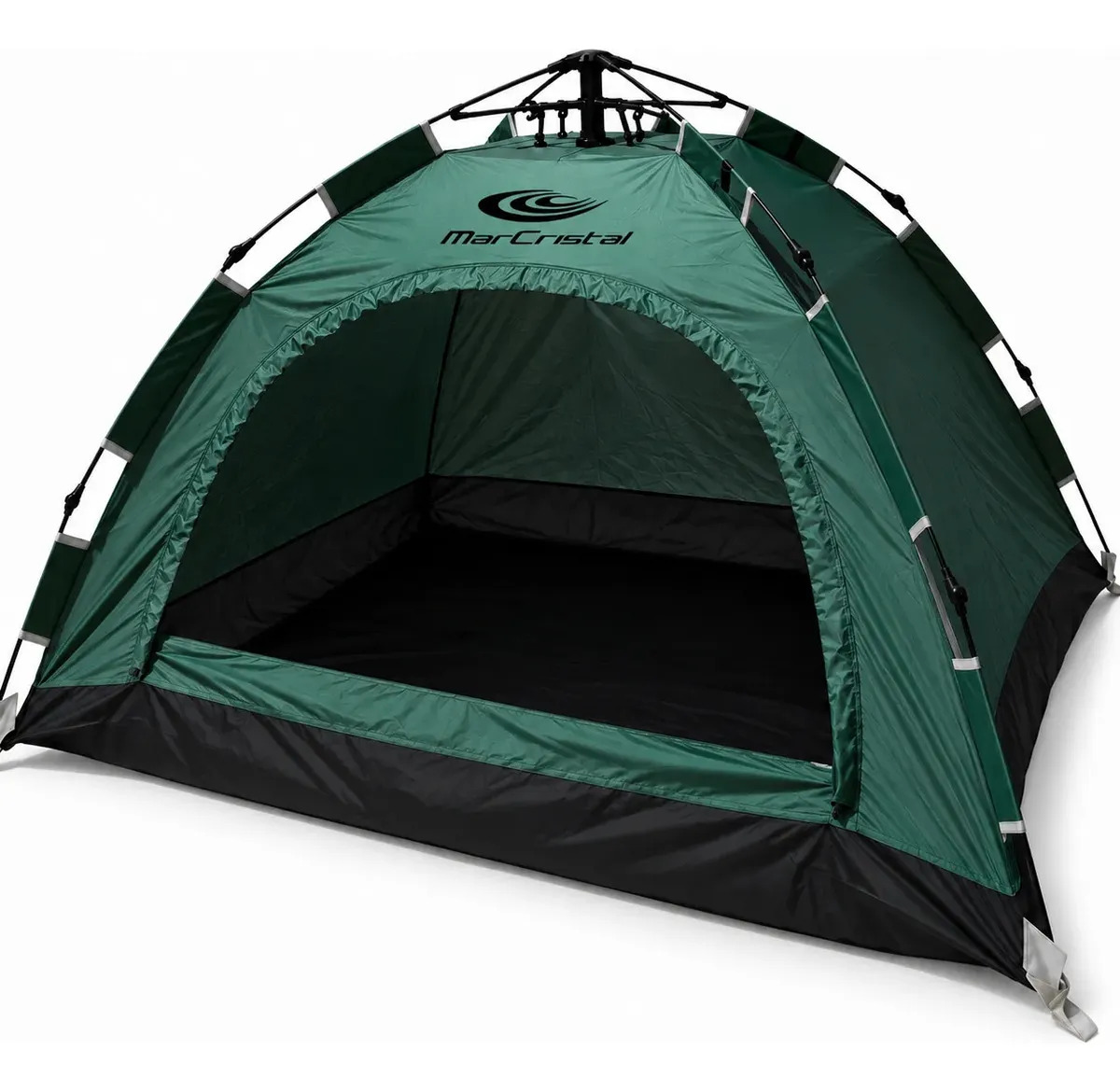 Carpa Automatica Playera Camping Puerta Ventana Mar Cristal Color Verde