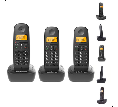 Combo Telefone Sem Fio Com 2 Ramal Para Comunicação Interna