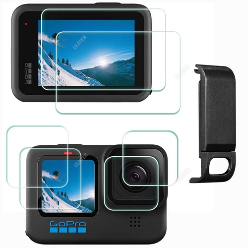 Protector Pantalla Vidrio Para Gopro Hero Negro Puerta