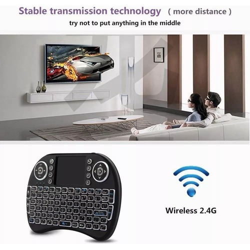 Mini Teclado Con Luz Inalambric Bluetooth Touchpad Pc Laptop