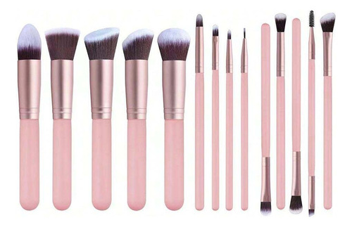 Kit De Brochas De Maquillaje (hz-06) 14 Pz.