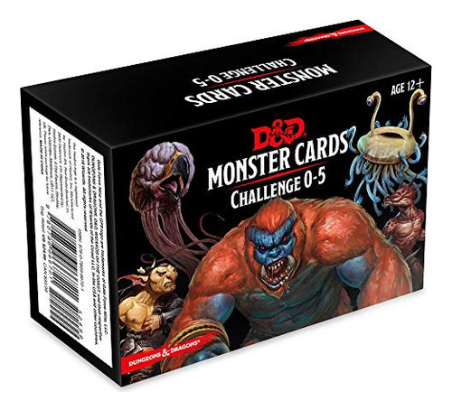 Dungeons and Dragons Spellbook Cards Monsters 0-5 (d and d, de Dungeons & Dragons. Editorial Wizards of the Coast, tapa dura en inglés, 2019