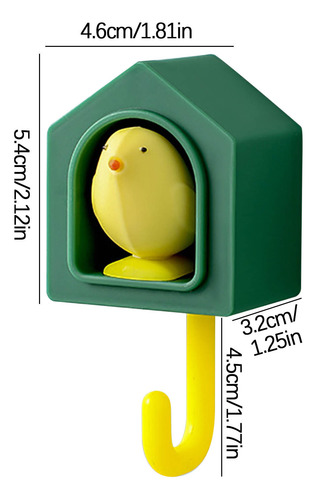 Gancho De Pared R Cute Bird Hook Para Perforar, Fuerte, Adhe