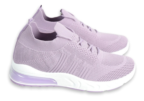 Imagen 4 de 8 de Zapatilla Wake C095 Mujer Urbana Cordones Burbuja Running