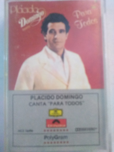 Cassette Plácido Domingo Canta Para Todos Polydor 1984 Mex