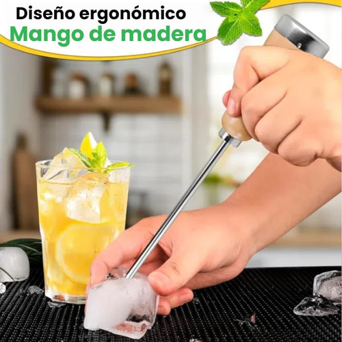 Picahielos Profesional 21,5cm, Acero Inox 304, Mango Madera