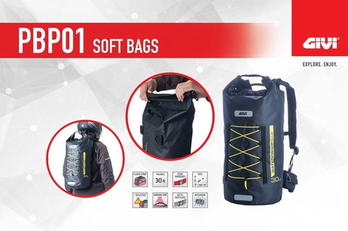 Mochila Impermeable Moto Givi Pbp01 30 Lts