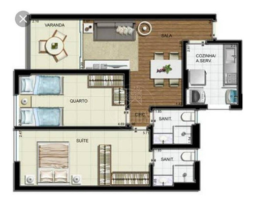 Imagem 18 de 19 de Apartamento De 66m² Composto Por 2 Dormitórios Sendo 1 Suíte Com Closet, À Venda R$ 415.000,00 - Bairro Santa Terezinha - Sbc/sp - Ap1384