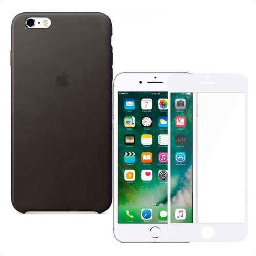 Funda Silicona Para iPhone 6plus 6splus + Vidrio Templado 9d