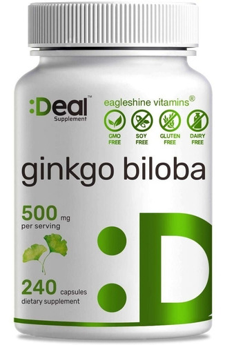 Ginkgo Biloba 500 Mg Extra Fuerza Cerebral Memoria 240 Cap