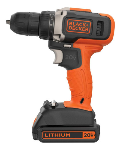 Taladro atornillador inalámbrico de 10mm Black+Decker BCD703C1-B2 20V + accesorio 20V