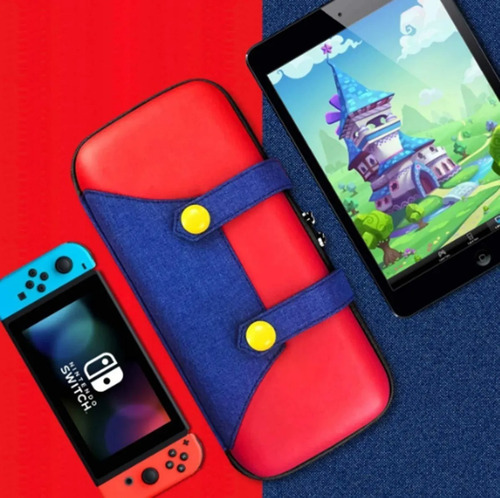Imagen 4 de 5 de Bolso Mario Bros Para Nintendo Switch Oled Funda Protectora