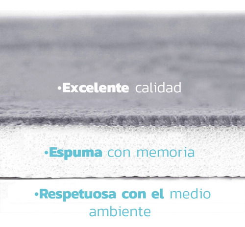 Tapete De Baño Antiderrapante Foam Espuma Viscoelástica Gris