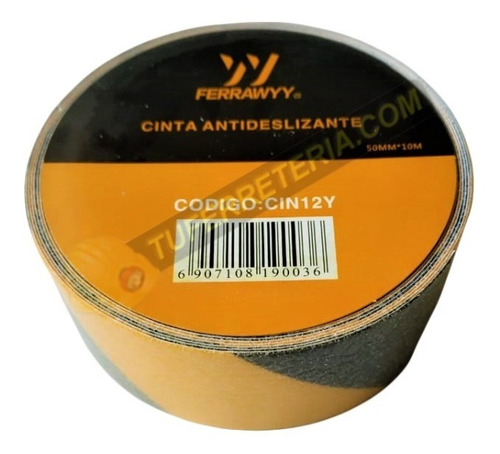 Imagen 3 de 9 de Cinta Adhesiva Antideslizante 2 PuLG Rollo X 10 Metros Am/ne
