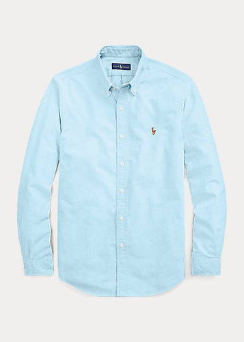 Camisa Polo Ralph Lauren Oxford Azul Marina.