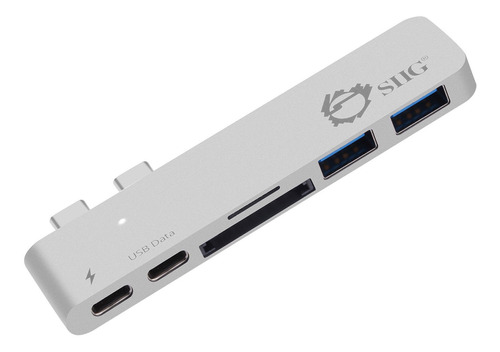 Siig Dual Usb Type-c Hub With Card Reader And Power Delivery