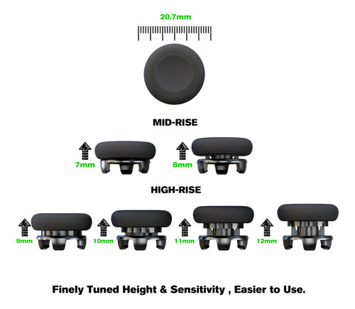 Ajuste De Altura Stick Control Ps5 Ps4 2 Mid-rise 1 High-ris