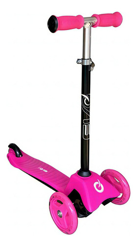 Scooter Monopatín Tres Ruedas Con Luces Evo Light Up Color Rosado Scooter Rosado